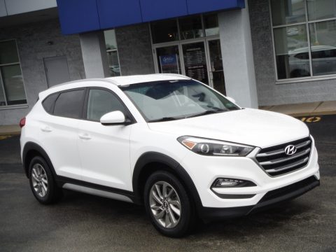 Dazzling White Hyundai Tucson SE AWD.  Click to enlarge.