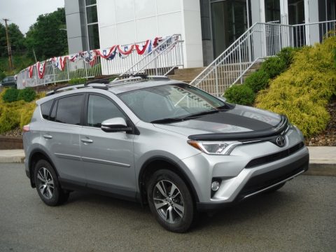 Silver Sky Metallic Toyota RAV4 XLE AWD.  Click to enlarge.