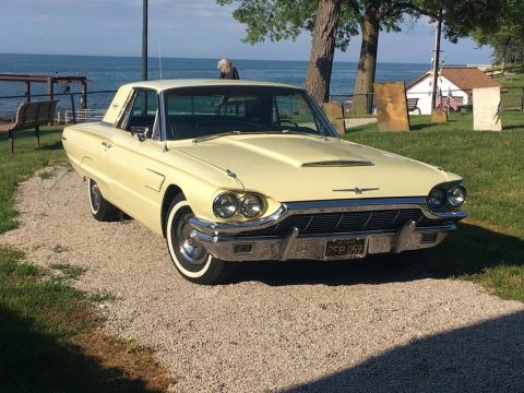 Pastel Yellow Ford Thunderbird Hardtop.  Click to enlarge.