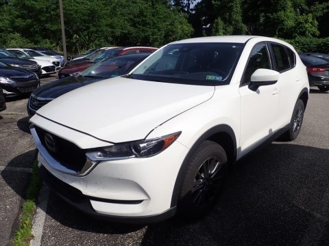 Snowflake White Pearl Mica Mazda CX-5 Touring AWD.  Click to enlarge.