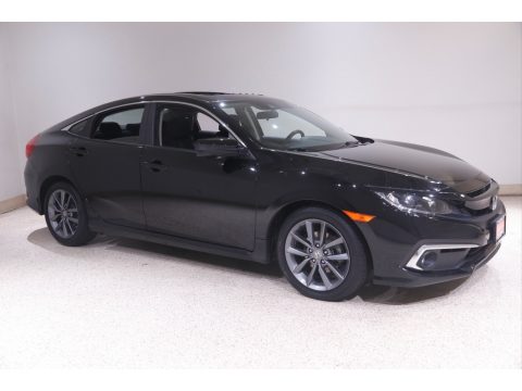 Crystal Black Pearl Honda Civic EX Sedan.  Click to enlarge.