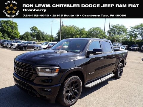 Diamond Black Crystal Pearl Ram 1500 Laramie Crew Cab 4x4.  Click to enlarge.