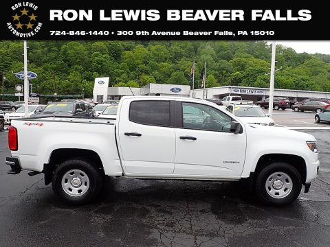 Summit White Chevrolet Colorado WT Crew Cab 4x4.  Click to enlarge.