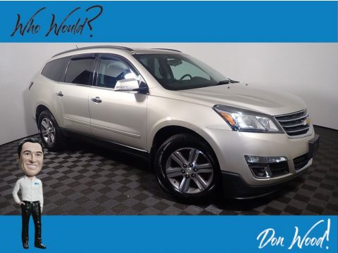 Champagne Silver Metallic Chevrolet Traverse LT AWD.  Click to enlarge.