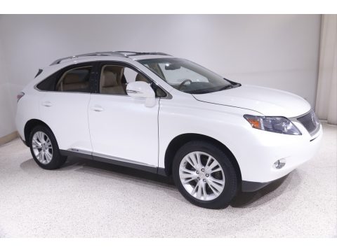 Starfire White Pearl Lexus RX 450h AWD Hybrid.  Click to enlarge.