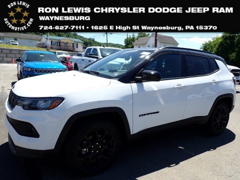 Bright White Jeep Compass Altitude 4x4.  Click to enlarge.