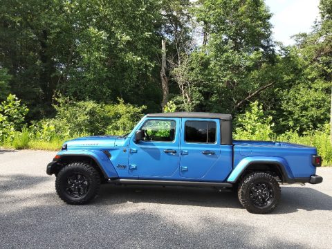 Hydro Blue Pearl Jeep Gladiator Willys Sport 4x4.  Click to enlarge.