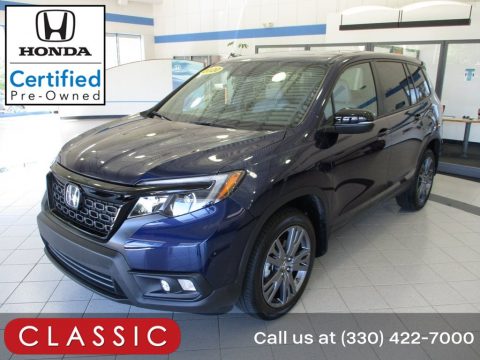 Obsidian Blue Pearl Honda Passport EX-L AWD.  Click to enlarge.