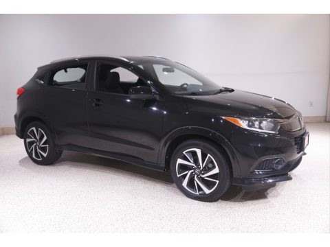 Crystal Black Pearl Honda HR-V Sport AWD.  Click to enlarge.