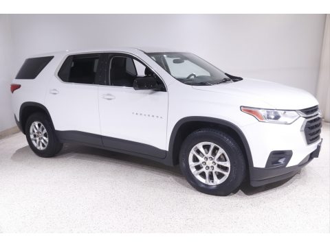 Summit White Chevrolet Traverse LS AWD.  Click to enlarge.