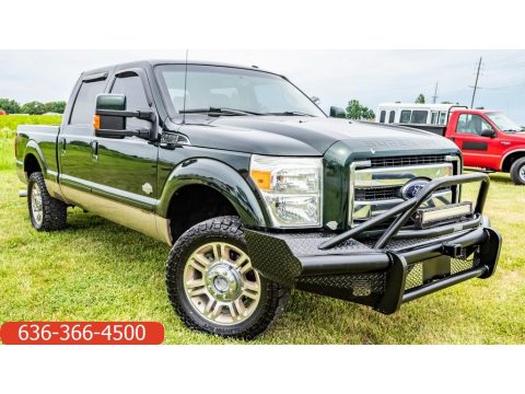 Forest Green Metallic Ford F250 Super Duty King Ranch Crew Cab 4x4.  Click to enlarge.
