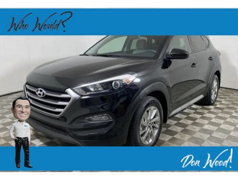 Black Noir Pearl Hyundai Tucson SE AWD.  Click to enlarge.
