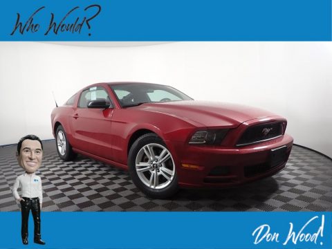 Ruby Red Ford Mustang V6 Coupe.  Click to enlarge.