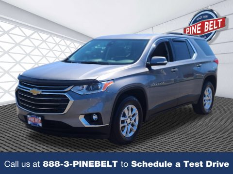 Satin Steel Metallic Chevrolet Traverse LT AWD.  Click to enlarge.