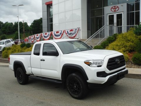 Super White Toyota Tacoma SR Access Cab 4x4.  Click to enlarge.