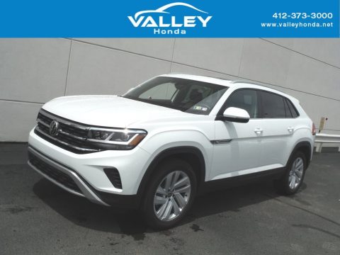 Pure White Volkswagen Atlas Cross Sport SE Technology 4Motion.  Click to enlarge.