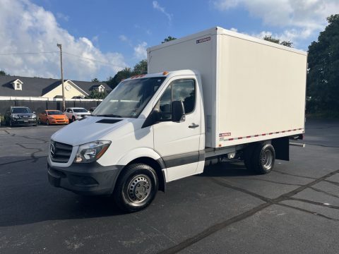 Arctic White Mercedes-Benz Sprinter 3500 Cab Chassis Moving truck.  Click to enlarge.
