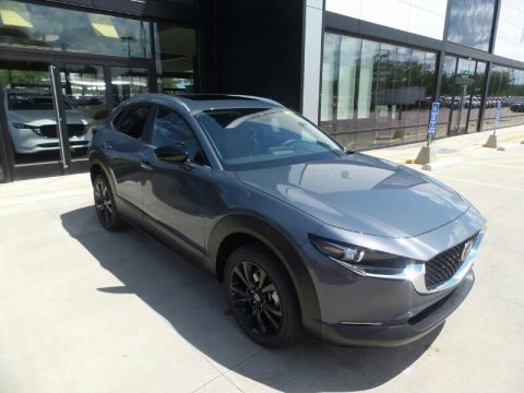 Polymetal Gray Metallic Mazda CX-30 S Carbon Edition AWD.  Click to enlarge.
