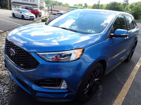 Ford Performance Blue Ford Edge ST AWD.  Click to enlarge.