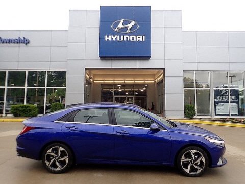 Intense Blue Hyundai Elantra Limited.  Click to enlarge.
