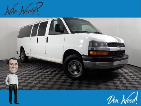 Summit White Chevrolet Express LS 3500 Passenger Van.  Click to enlarge.