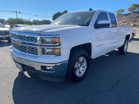 Summit White Chevrolet Silverado 1500 LT Double Cab.  Click to enlarge.