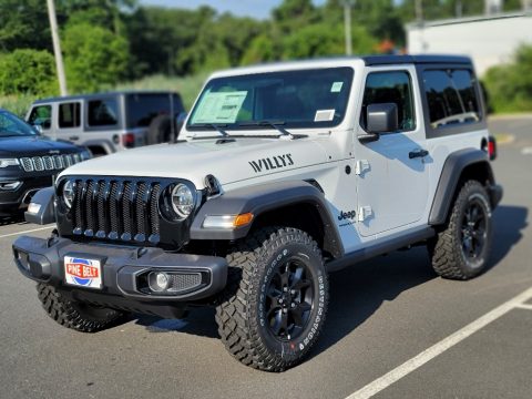 Bright White Jeep Wrangler Willys 4x4.  Click to enlarge.