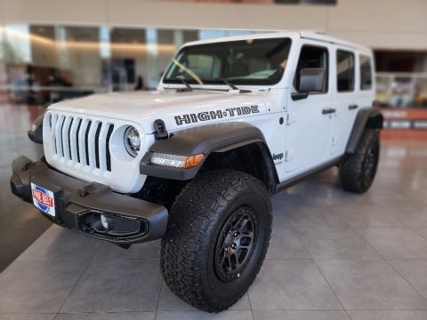 Bright White Jeep Wrangler Unlimited High Tide 4x4.  Click to enlarge.