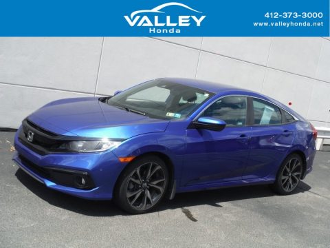 Agean Blue Metallic Honda Civic Sport Sedan.  Click to enlarge.