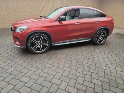 designo Cardinal Red Metallic Mercedes-Benz GLE 450 AMG 4Matic Coupe.  Click to enlarge.