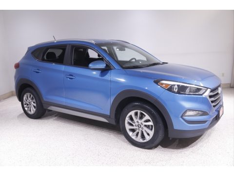 Caribbean Blue Hyundai Tucson SE.  Click to enlarge.