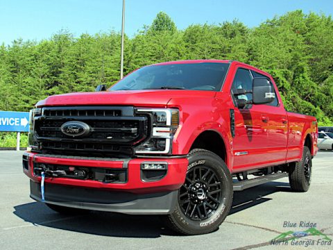 Rapid Red Ford F350 Super Duty Lariat Crew Cab 4x4.  Click to enlarge.