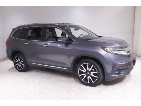 Modern Steel Metallic Honda Pilot Touring AWD.  Click to enlarge.