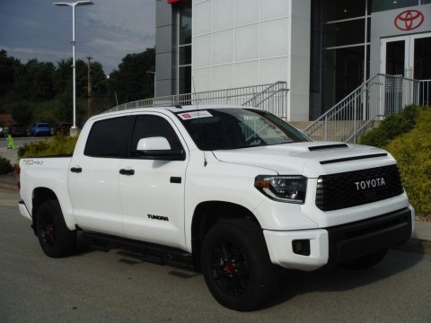 Super White Toyota Tundra TRD Pro CrewMax 4x4.  Click to enlarge.