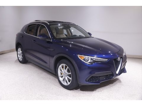 Montecarlo Blue Metallic Alfa Romeo Stelvio Ti Lusso AWD.  Click to enlarge.