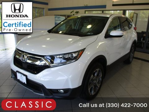 Platinum White Pearl Honda CR-V EX-L AWD.  Click to enlarge.