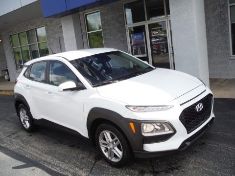 Chalk White Hyundai Kona SE AWD.  Click to enlarge.