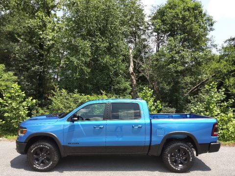 Hydro Blue Pearl Ram 1500 Rebel Crew Cab 4x4.  Click to enlarge.