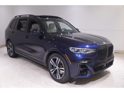 Tanzanite Blue II Metallic BMW X7 M50i.  Click to enlarge.