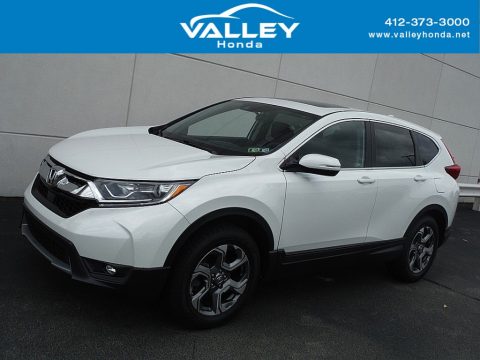 Platinum White Pearl Honda CR-V EX AWD.  Click to enlarge.