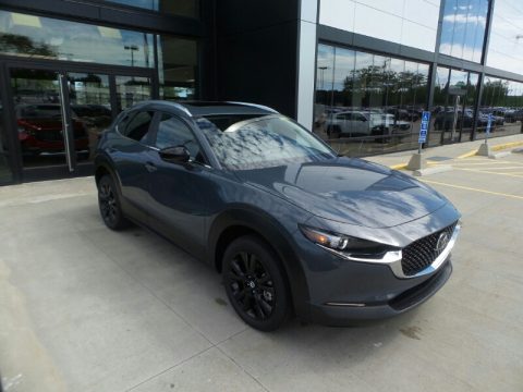 Polymetal Gray Metallic Mazda CX-30 S Carbon Edition AWD.  Click to enlarge.