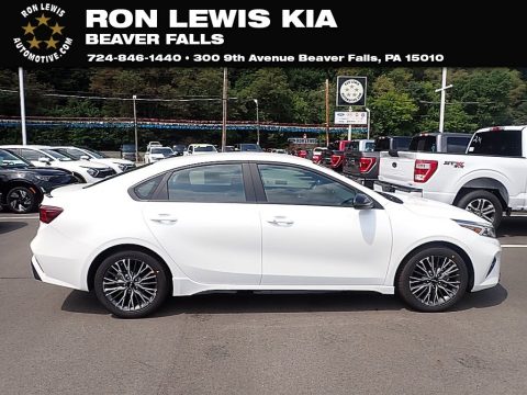 Snow White Pearl Kia Forte GT-Line.  Click to enlarge.