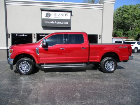 Rapid Red Ford F250 Super Duty XLT Crew Cab 4x4.  Click to enlarge.