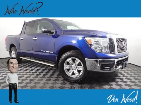 Deep Blue Pearl Nissan Titan SV Crew Cab 4x4.  Click to enlarge.
