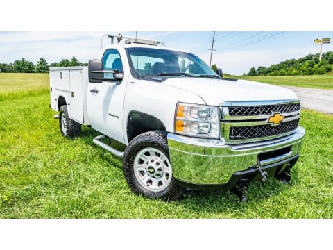 Summit White Chevrolet Silverado 3500HD WT Regular Cab 4x4 Chassis.  Click to enlarge.