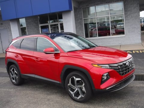 Calypso Red Hyundai Tucson Limited AWD.  Click to enlarge.