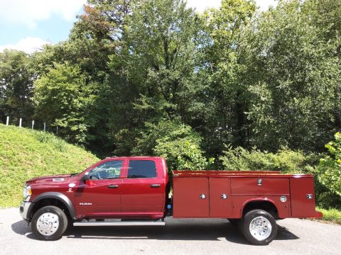 Delmonico Red Pearl Ram 5500 Tradesman Crew Cab 4x4 Chassis.  Click to enlarge.