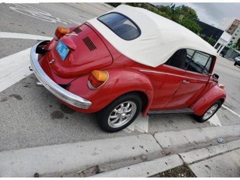 Kasan Red Volkswagen Beetle Covertible.  Click to enlarge.