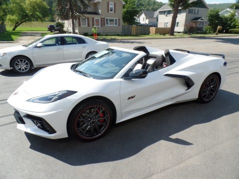 White Pearl Metallic Tricoat Chevrolet Corvette Stingray Convertible.  Click to enlarge.