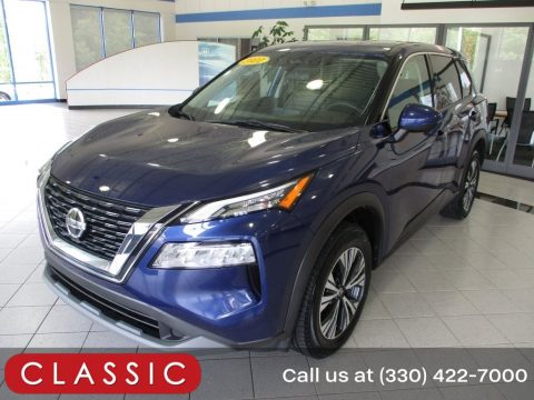 Caspian Blue Metallic Nissan Rogue SV AWD.  Click to enlarge.